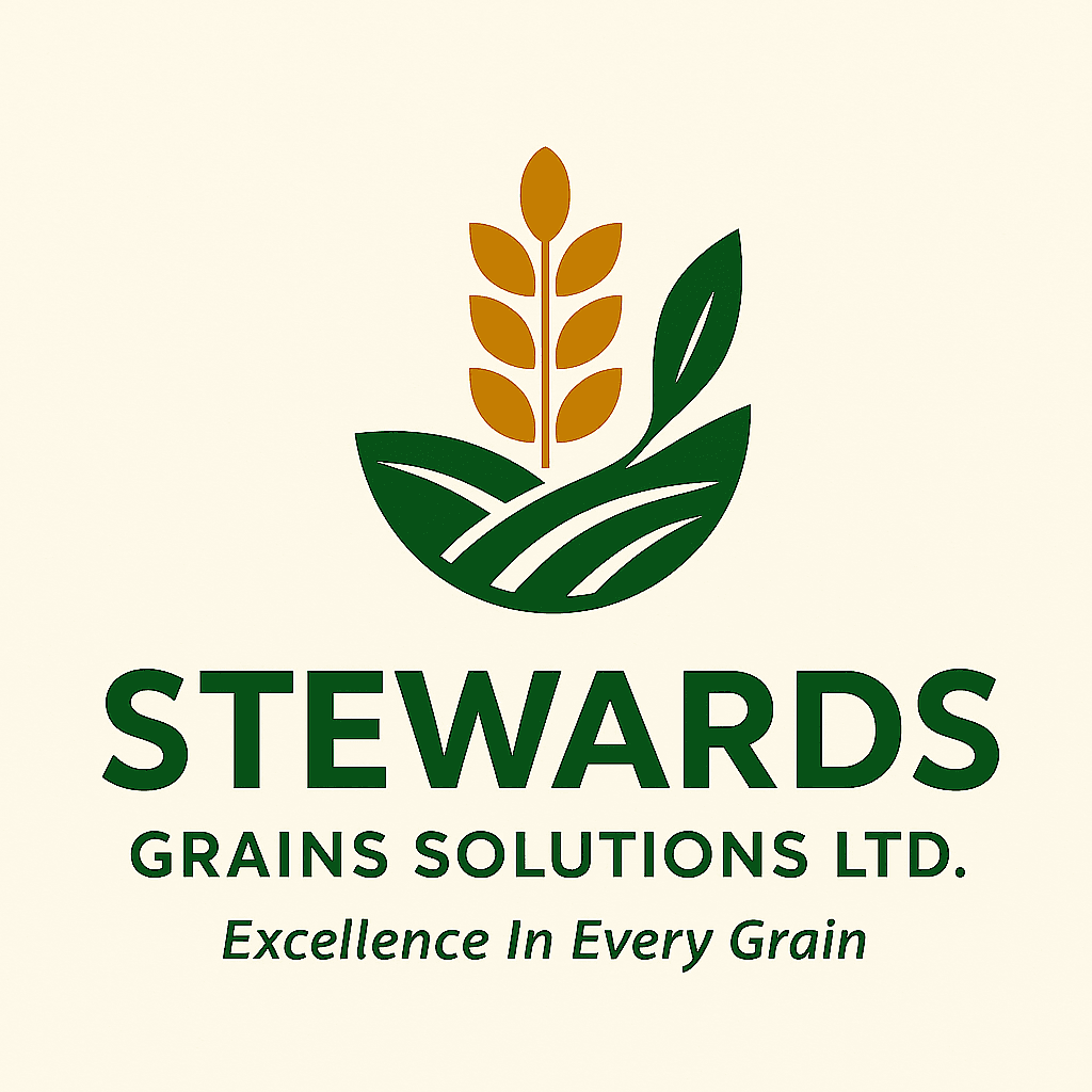 Stewards Grains Solutions logo with tagline